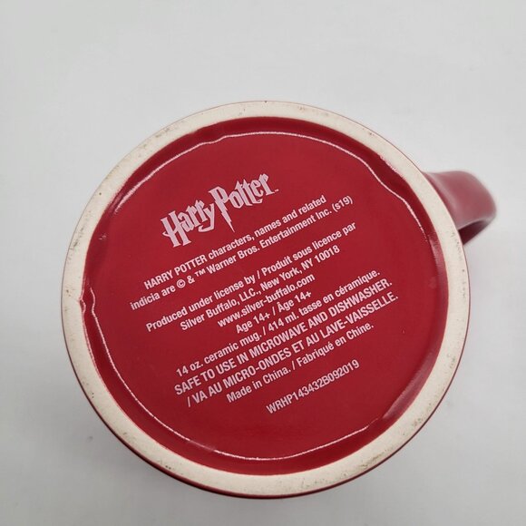 Harry Potter "I'd Rather Stay at Hogwarts this Christmas" Coffee Mug Cup Red - Picture 4 of 6